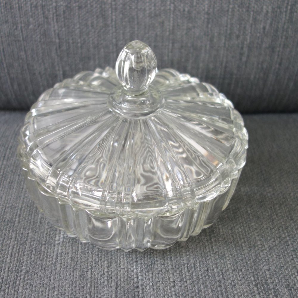 Glass Candy Dish with Lid